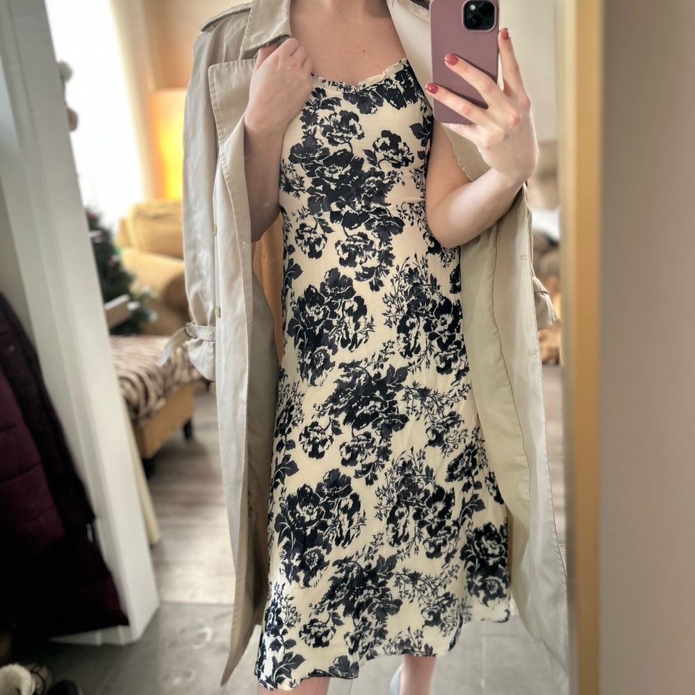 Reformation Blue Floral Dress